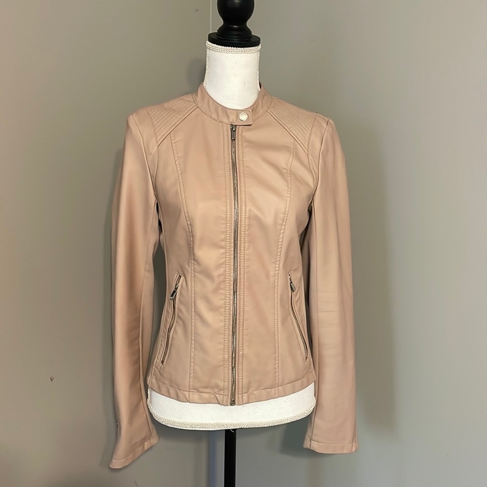 Express Faux Leather Pink Moto Jacket.